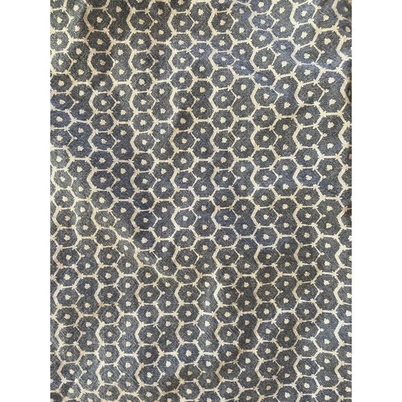 1901 Mens Medium Polo Short Sleeve Button Down All Cotton Regular Blue White - Picture 4 of 12